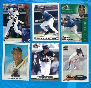 TONY GWYNN 10 CARD PROMO SAMPLE LOT SELECT AURORA OMEGA DIAMOND KINGS PADRES HOF - Picture 1 of 4
