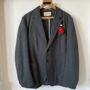 Oliver Spencer (44) Unlined Blazer Grey Brushed Cotton Utility Chore Lightweight - Picture 1 of 16