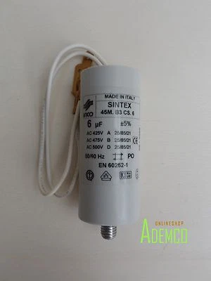 Motoranlaufkondensator 6µF Inco -Jung Pumpe - Schmutzwasserpumpe Ersatzteil U3KS