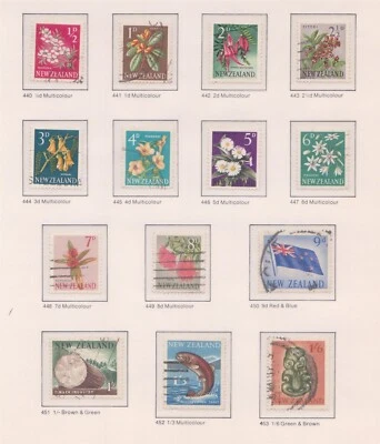 (F187-24) 1960 New Zealand 3sets 23stamps pictorials 1/2c to 1pound (X)  — 第 1/2 张图片