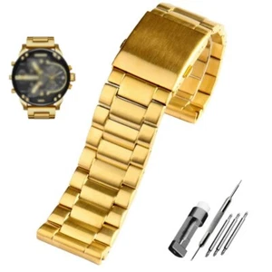 Correa de reloj de acero inoxidable 22 24 26 28 mm para pulsera diésel DZ7333 DZ4344 - Imagen 1 de 7