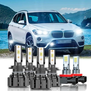 Para BMW X1 2012-2018 6x Combo Faros LED Alto Bajo Niebla Bombillas Súper Blanco - Imagen 1 de 12