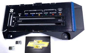 1980 1981 CAMARO AC HEATER CONTROL PANEL W/LENS & KNOBS 3 ITEMS KIT OER # 116K-2 - Picture 1 of 6