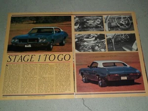 1970 BUICK GS STAGE 1 AD / ARTICLE - Bild 1 von 1