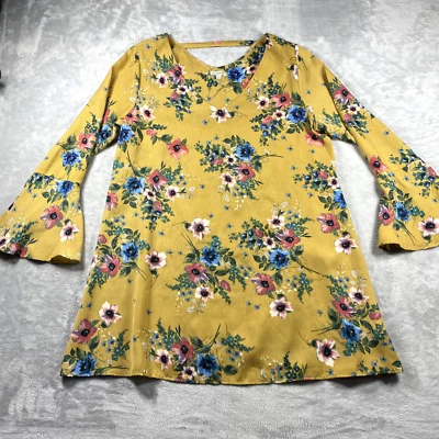 Seven Forty Two Womens L Casual Dress Floral Yellow - Image 1 of 4