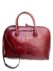 TONY PEROTTI Sac cartable cuir marron Authentique vintage - Picture 1 of 12