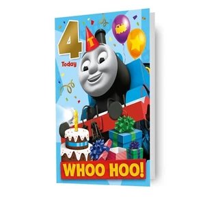 4th Birthday Card Thomas The Tank Engine Age 4 Greeting Card Includes Envelope - Picture 1 of 7