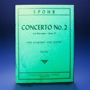 Spohr Concerto No 2 in E flat major OPUS 57 for Clarinet & Piano - Intl Music Co - Picture 1 of 2