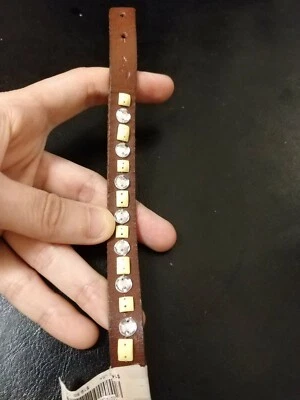 Hollister Bettys украшенный кожаный браслет неоновый  - Изображение 1 из 3