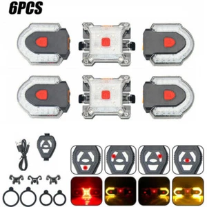 Bike Turn Signals Light Front and Rear LED Indicator w/ Wireless Remote Kit UK - Picture 1 of 33