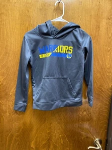 Kid's GS Warriors dark gray hooded sweatshirt. Size Kids 8. Prev. Owned - Picture 1 of 2