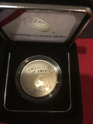  2014 P Proof Baseball Hall of Fame Silver Dollar! Original packaging! - Image 1 of 3