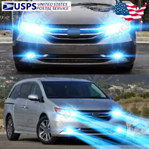 For Honda Odyssey 2011-2017 6X LED Headlight High Low + Fog Light Bulbs 8000K GL - Picture 1 of 12