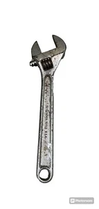 Old Vintage UTICA TOOLS 91-12 verstellbarer Halbmond-Stil Schraubenschlüssel Werkzeug NY - Bild 1 von 6
