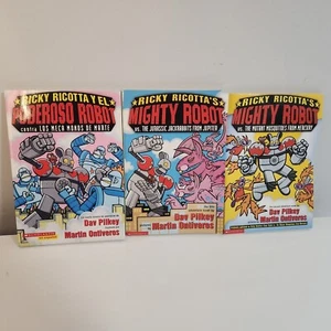 Dav Pilkey Lot of 3 Ricky Ricotta's Mighty Giant Robot Books - Picture 1 of 23