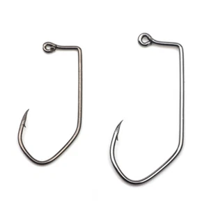 100PCS Jig Hooks V Bend Black Nickle 90 Degree Fishing Hooks Worm Hook 4#-3/0# - Picture 1 of 20