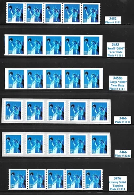 Scott #3452-3477 34c Liberty PNC5s, Complete SET of 13, QUALITY! Cat- $77.50 - Image 1 of 4