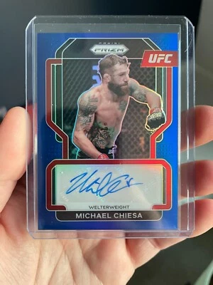 Michael Chiesa Signatures Auto Blue Prizm /49 - 2022 Panini Prizm UFC #SG-MCH - Image 1 of 2