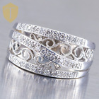 14k White Gold Ladies Multi Diamond Modern Fashion Ring - Size 7.75