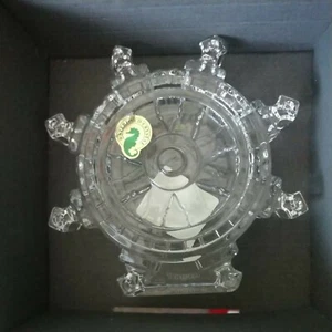 Waterford Crystal Ship's Wheel Paperweight Nautical Sculpture 5" New in Box - Picture 1 of 6
