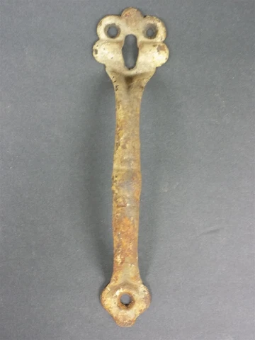 Primitive Rustic Vintage Cast Iron Door Handle Old Shed Barn Pull Cover