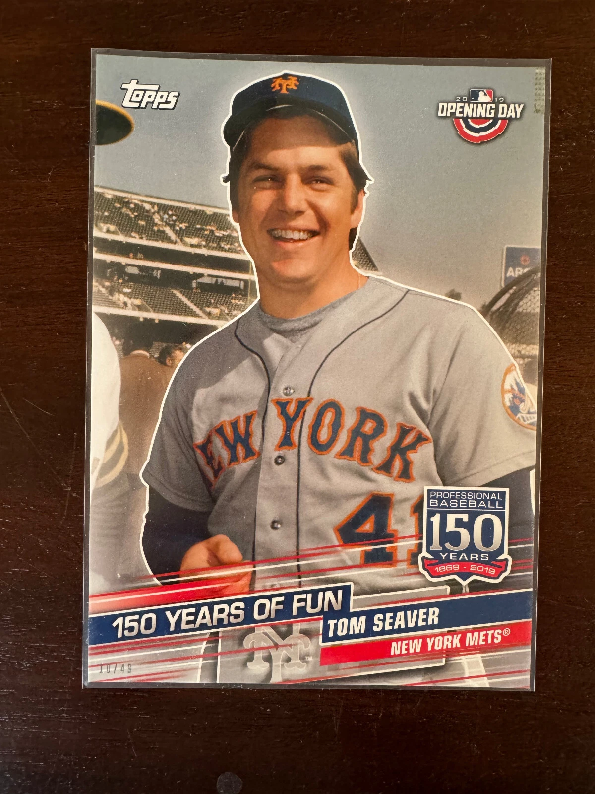 2019 Topps Opening Day Baseball 5x7 TOM SEAVER "150 YEARS OF FUN" 10/49!