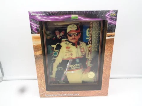 Vintage NEW Dale Earnhardt 7 Time Champion Nascar Collectible Wall Plaque Clock Cover