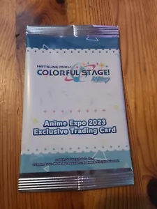 Anime Expo AX 2023 MIKU-HATSUNE Colorful Stage Exclusive Trading Card SEALED - Picture 1 of 1