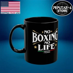 Taza negra de té café No Boxing No Life Canelo Álvarez Team 11 oz 15 oz - Imagen 1 de 3