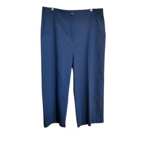 Ann Taylor Hose Curvy Fit weites Bein kurze elegante Hose Damengröße 16 Karriere blau - Bild 1 von 8