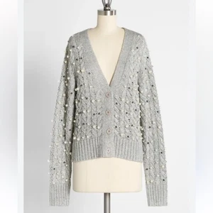 Modcloth Pearl Detail Cardigan Sweater - Picture 1 of 6