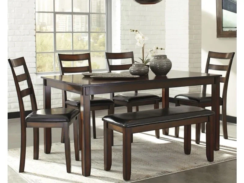 Ashley Furniture Bennox Dining Table Set in Brown