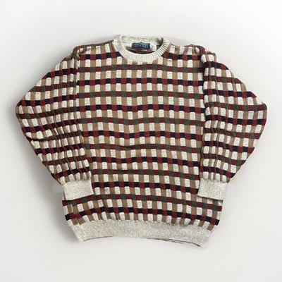 Vintage Claybrooke Outdoors Sweater Men's L Basket Knit MADE IN USA Pullover - Image 1 of 4