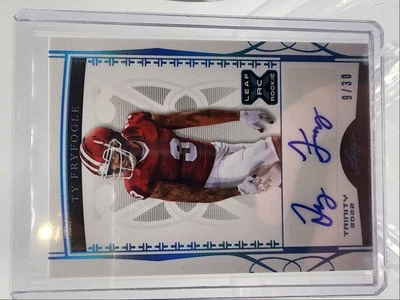 2022 Leaf Trinity Platinum Ty Fryfogle Auto 9/30 Indiana Hoosiers #BA-TF1 - Image 1 of 2