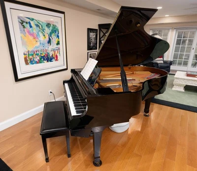 Piano de cola Yamaha C3 con Disklavier MIDI y altavoces - afinado + libros, taburete y documento Foto 1 de 4