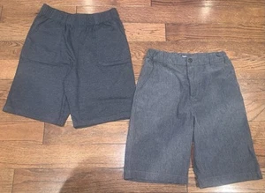 Oshkosh B'Gosh Lot Of 2 Boys Casual and Slack Style Grey Shorts Size 14 - Picture 1 of 8