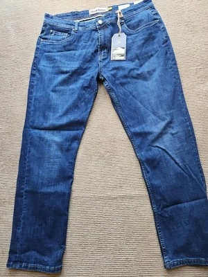 Pantalones de mezclilla elásticos azules vintage/Westport rectos talla nueva con etiquetas 38x32 Foto 1 de 4