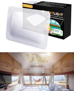 Cubierta de claraboya gruesa duradera para autocaravana 18”x26” montaje 14” x 22” (blanco) - Imagen 1 de 9