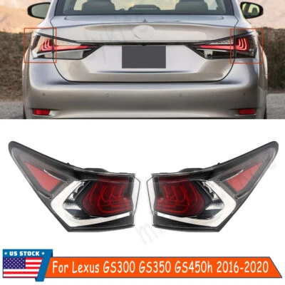 A Pair LED Tail Light Outer Brake Lamp For 2016-2020 Lexus GS300 GS350 GS450h - Image 1 of 4