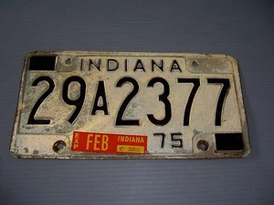 DE COLECCIÓN 1975 ETIQUETA DE PLACA INDIA 29A2377 - Imagen 1 de 2