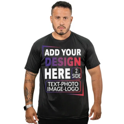 Hombres Mujeres Personalizado Personalizado Imprime Tu Propio Texto En Una Camiseta Estampado Personalizado Foto 1 de 4