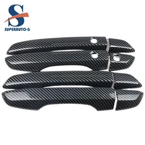 Borde de cubierta de manija de puerta estilo fibra de carbono para Honda Civic 17-19 décimo hatchback - Imagen 1 de 6