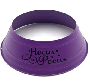 Collar de árbol de metal Hocus Pocus púrpura de metal para árbol de Halloween de 9 pulgadas - Imagen 1 de 11