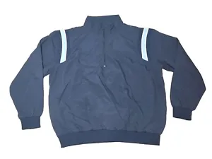 Smitty Baseball Umpire Jacket Navy Blue Powder Blue 1/4 Zip Water Resistant 2XL - Picture 1 of 20