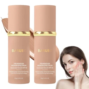 Barubt (pack Of 2) 4 in 1 foundation Liquid-Moisturizing Medium Tone spf 50 - Picture 1 of 6