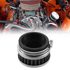 Universal 52-58mm Air Filter Cleaner Round Tapered  for Motorcycle Silver Tone