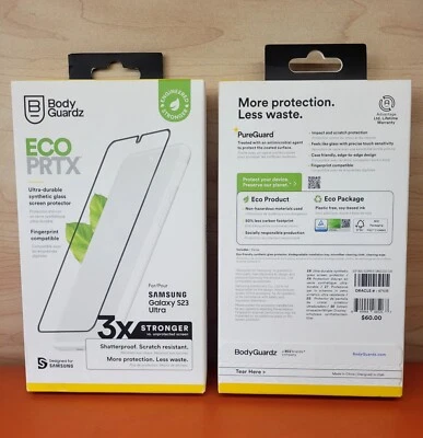 Buy1 Get1 FREE Body Guardz PRTX Curved Screen Protector Samsung Galaxy S23 Ultra - Image 1 of 4