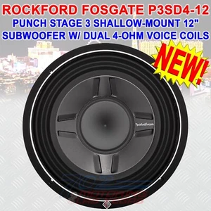 ALTAVOZ BAJO ROCKFORD FOSGATE P3SD4-12 12" 800W MONTAJE POCO PROFUNDO 4 OHMIOS SUBWOOFER - Imagen 1 de 2