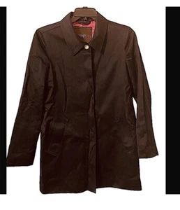 Coach Women’s Navy Blue Mid Length Pink Lining Logo Long Sleeves Trench Coat. - Picture 1 of 11