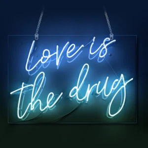 Love Is The Drug Neon Sign Light Home Room Wall Hanging Nightlight Gift 24"x20" - Picture 1 of 1